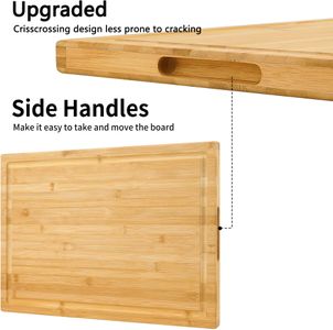 Utoplike XXXL Bamboo Cutting Board – Extra Large Chopping Surface