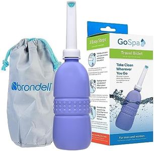 Brondell GoSpa Travel Bidet GS-70 Easy-to-use Portable Bidet with Convenient Nozzle Storage, Travel Bag, 400 ml Capacity, and Angled Nozzle Spray, Purple