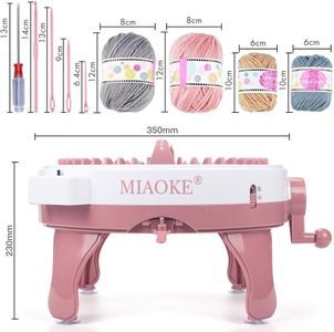 MIAOKE 48-Needle Knitting Machine – Circular Hand Crank Loom