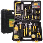 BLOSTM 100 Piece Tool Kit - Complete Tool Set With Essential Hand Tools for DIY Projects, Household Repairs, Auto Maintenance - Home Tool Kit Set With Tool Box Organiser, Hammer Pliers Screwdrivers