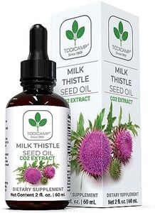 TODICAMP CO2 Extracted Milk Thistle Seed Oil - 100% Potent Liver Support Milk Thistle Oil - Rich in Silymarin, Zinc, Omegas, Tocopherols - Pure Milk Thistle Drops 2 Fl Oz