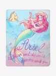 Disney The Little Mermaid Watercolor Plush Throw Blanket