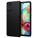 Spigen Liquid Air Back Cover Case Compatible with Samsung Galaxy A71 (TPU | Matte Black)