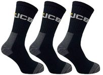 JCB Socks - Workwear Apparel Socks men's - Men's Socks - Work Socks with Added Elastane - Socks Men's - 3 Pack - Socks Multipack - Black Socks - UK 6-11, EUR 39-46 (3 Pair Pack)