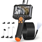 Endoscope Inspection Camera, AOPICK 4.3'' IPS Screen 1080P HD Borescope Inspection Camera with 8 LED Lights, Handheld IP67 Waterproof DrainCamera, 16.5ft Semi-Rigid Cable, Gadgets for Men