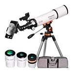 Telescope for Astronomy for Adult Beginners - Professional, Portable and Powerful 20x-250x - Easy to Mount and Use - Astronomical Telescope for Moon, Planets and Stargazing