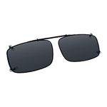 Easy clip Spring Polarized Clip On Sunglasses, C60-black