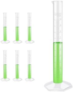 Utile Economic Graduated Measuring Cylinder, 6pcs of Vol.10ml Plastic Measuring Cylinder Lab Cylinders, with Molded Graduations, 4205.1110.6