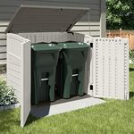 Suncast ® BMS2500 Double Wheelie Bin Store – no painting needed, will not rot, easy to clean, rain proof