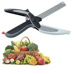 Kitchen Food Scissors,2 in 1 Smart Cutter Multifunction Stainless Steel Kitchen Shears for Vegetables Fruits Chopper,Food Scissors,Vegetable Slicer