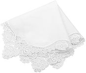 Milesky White Wedding Handkerchief 