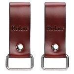 Rolarc Tape Measure Holder Leather Belt Clip Drill Impact Tool Holster Heavy Duty Multitool(2-Piece Set) (Brown)