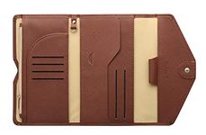 ZOPPEN Multi-Purpose RFID Blocking Travel Passport Wallet (Ver.4) Tri-fold Document Organizer Holder (#12 Seal Brown)