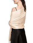 Achillea Large Soft Silky Pashmina Shawl Wrap Scarf in Solid Colors (Beige)