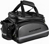 RockBros Bike Rack Bag Trunk Bag Waterproof Carbon Leather Bicycle Rear Seat Cargo Bag Rear Pack Trunk Pannier Handbag