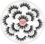 Veleasha 5D Faux Mink Lashes Handmade Luxurious Volume Fluffy Natural False Eyelashes 7 Pairs (Dubai)