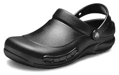 Crocs Unisex-Adult Bistro Clogs, Slip Resistant Work Shoes, Black, 9 Women/7 Men