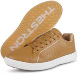 Zakey Spikeless Golf Shoes Men Professional Golf Foowears Luxury Walking Footwears for Golfers Outdoor (8.5,Yellow)