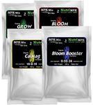 Fertilizer Nutrients Kit - 4 Products Bundle by NutriNPK: Grow, Cal-MAG, Bloom & Bloom Booster. 520 Grams - for 4 Plants