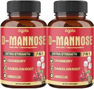 (2 Packs) D-Mannose Extract Capsules 6050 mg - 7in1 Supplement for Natural Urinary Tract Health & Immune Support - Combined Cranberry, Dandelion, Hibiscus, Rosehips & More - 4 Months Supplement