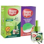 Happy Nights Strawberry Mosquito Repellent Herbal Eucalyptus Oil Based Liquid Vaporizer With Machine | Long-lasting Refill | Safe for Kids | Prevent from Mosquito | The Best & Natural Mosquito Repellent for Babies| Indoor Mosquito Control Refill Combo Pack (1 Refill (45ml) + Machine)