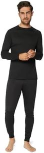 DANISH ENDURANCE sous-vêtements Thermiques pour Hommes et Femmes, Set de sous-Couches à Manches Longues, Unisexe, Noir, M