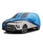 Kaugung Car Cover Waterproof Custom Fit Kia Soul（2009-2024）, Full Exterior Cover for Automobiles Lightweight Resistant Outdoor Sun UV Rain Dust Snow Wind Protection.