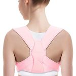 Posture Corrector for Women and Men, Vicorrect Adjustable Upper Back Brace for Clavicle Support and Providing Pain Relief from Neck, Shoulder, and Upper Back (S/M)