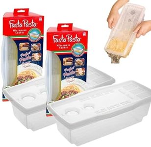 Fasta Pasta Microwave Pasta Cooker, 2 Pack - The Original No Mess, Sticking or Waiting for Boil