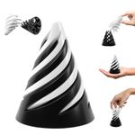 MAKBRO Impossible Cone Fidget Toy - Premium Sensory Toys for Kids - Innovative Fidget Toys and Children Toys for Stress Relief and Focus Enhancement - 2.55 inch (Black / White)