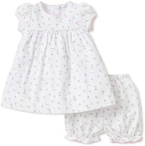 Kissy Kissy Baby Girls Garden Roses Print Dress With Diaper Cover- 12-18 Months