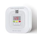 Carbon Monoxide Detector CO Alarm with 10 Year Sealed Battery LCD Digital Display and Sound Warning for Home Office safety EN50291