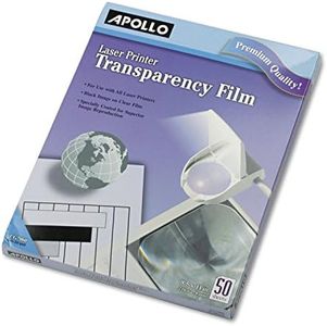 APOLLO Transparency Film for Laser Printers, Black on Clear, 50 Sheets/Pack (CG7060) (VCG7060E)