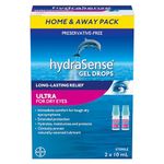 hydraSense ULTRA Eye Gel Drops, For Dry Eyes, Fast and Long-Lasting Relief, Preservative Free, Naturally Sourced Lubricant, 20 mL