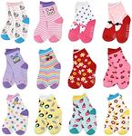 Toddler Socks With Grip Non-Skid 12