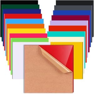 Adrattnay Acrylic Sheets 1/8" Thick, 20Pcs 8 x 8 in Cast Acrylic Sheets 3 mm for Laser Cutting, Opaque Colored Acrylic Panels for Signs, Pet Tags, DIY Crafts Decoration Laser Engraving Material