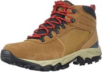 Columbia Men's Newton Ridge Plus II Suede Waterproof Boot, Breathable with High-Traction Grip, Elk/Mountain Red, 9