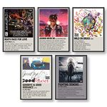 IZOOMIHOME Juice WRLD Poster, Album Cover Limited Edition Posters, Music Posters (Set of 5, Complete Set)
