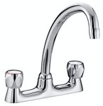 Bristan VAC BDSM C MT Value Club Deck Kitchen Sink Mixer Tap with Swivel Spout, Chrome, Silver