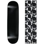 Skateboard Deck Blank Dipped Black 8.0" Guns Grip