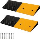 foriy 2PCS Rubber Curb Ramp 2 Inch Rise Driveway Ramp Heavy Duty Rubber Ramp for Sidewalks/loading Docks/Cars/Scooters Bikes 39 * 10 * 2 in