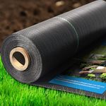 Weed Barrier Landscape Fabric Heavy Duty，Garden Fabric Weed Barrier，Black Mulch for Landscaping, Weed Blocker Fabric Garden Bed Cover Garden Supplies (1.3ft x 50ft)