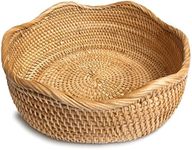 HITOMEN Handmade Rattan Bread Baske