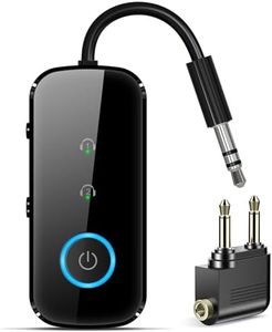 Premium Pro Bluetooth 5.4 Transmitter Receiver,Airplane Audio Adapter,Wireless Transmitter for TV/PC/Gym.Supports to 2 AirPods/Headphones,Bluetooth Receiver for Car/Home Stereo,with AptX LL&HD
