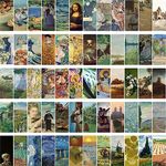 Aesthetic Bookmarks for Book Lovers - 60 Artwork Book Markers for Women & Men - Double-Sided Bulk Bookmarks for Kids & Teens - Unique & Cool Book Markers for Men Book Accessories by Livin Harmony