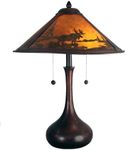 Dale Tiffany TT80484 Wilderness Table Lamp, Antique Bronze and Mica Shade