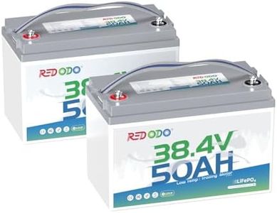 Redodo 36V Trolling Motor Lithium Battery 50Ah with Low-Temp Protection, Deep Cycle Group 31 LiFePO4 Battery for Trolling Motors, Yacht, Marine, Boat, Golf Cart, 2Pack