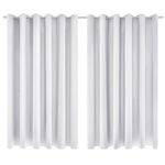 Deconovo Super Soft Solid Eyelet Thermal Insulated Blackout Curtains for Bedroom, 90" Width x72 Drop, 1 Pair, Silver Grey