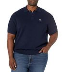 Lacoste Men's Short Sleeve Classic Fit Polo Sweater, Navy Blue/Navy Blue, Large