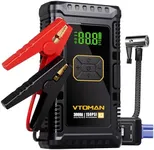 VTOMAN X3 Jump Starter with Air Compressor, 3000A Car Jump Starter Battery Pack with 150PSI Tire Inflator,12V Battery Jumper Starter Portable Jump Box(8.5L Gas/6L Diesel)with Large LCD Display, Lights